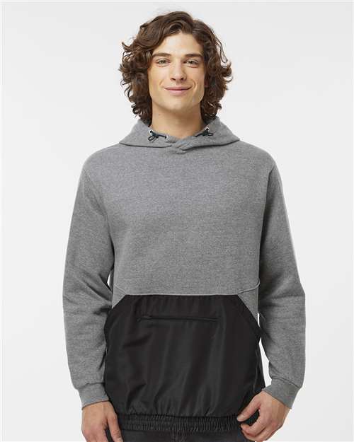 Unisex Mixed Media Hooded Sweatshirt - 23112 9