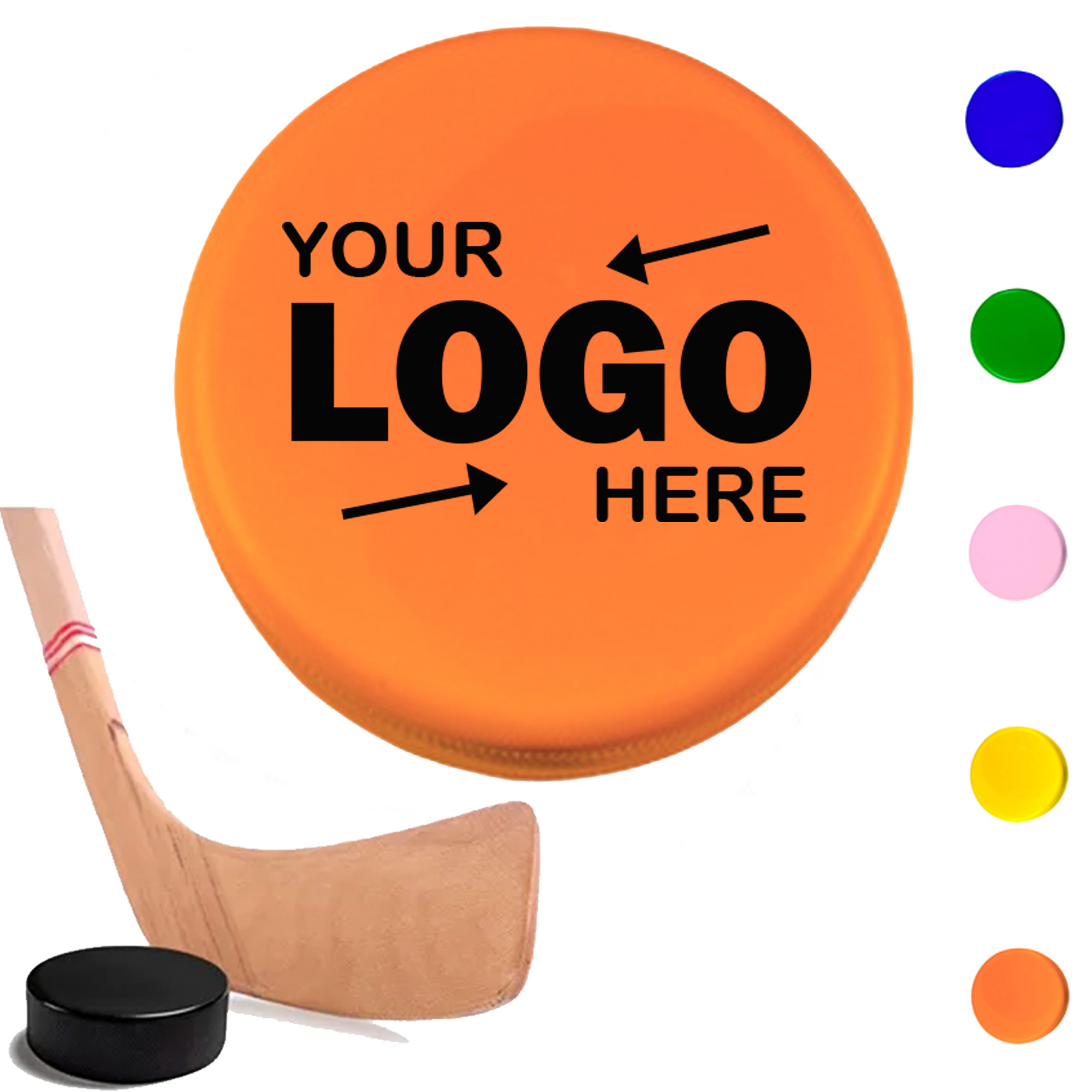 Round PU Ice Hockey Puck Stress Reliever 6