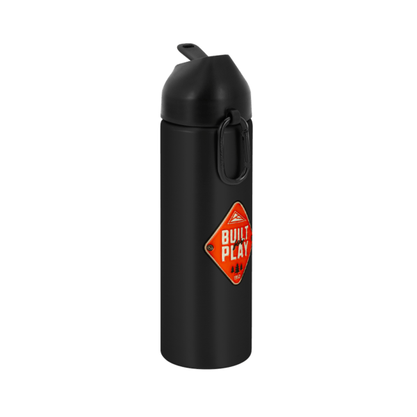 EasyFlow Recycled Aluminum Bottle w Straw Lid, custom water bottle with logo imprint 204