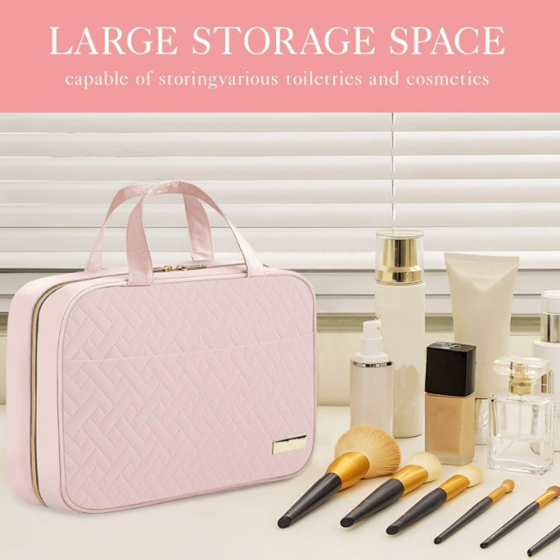 Travel Makeup Bag with Hooks 4