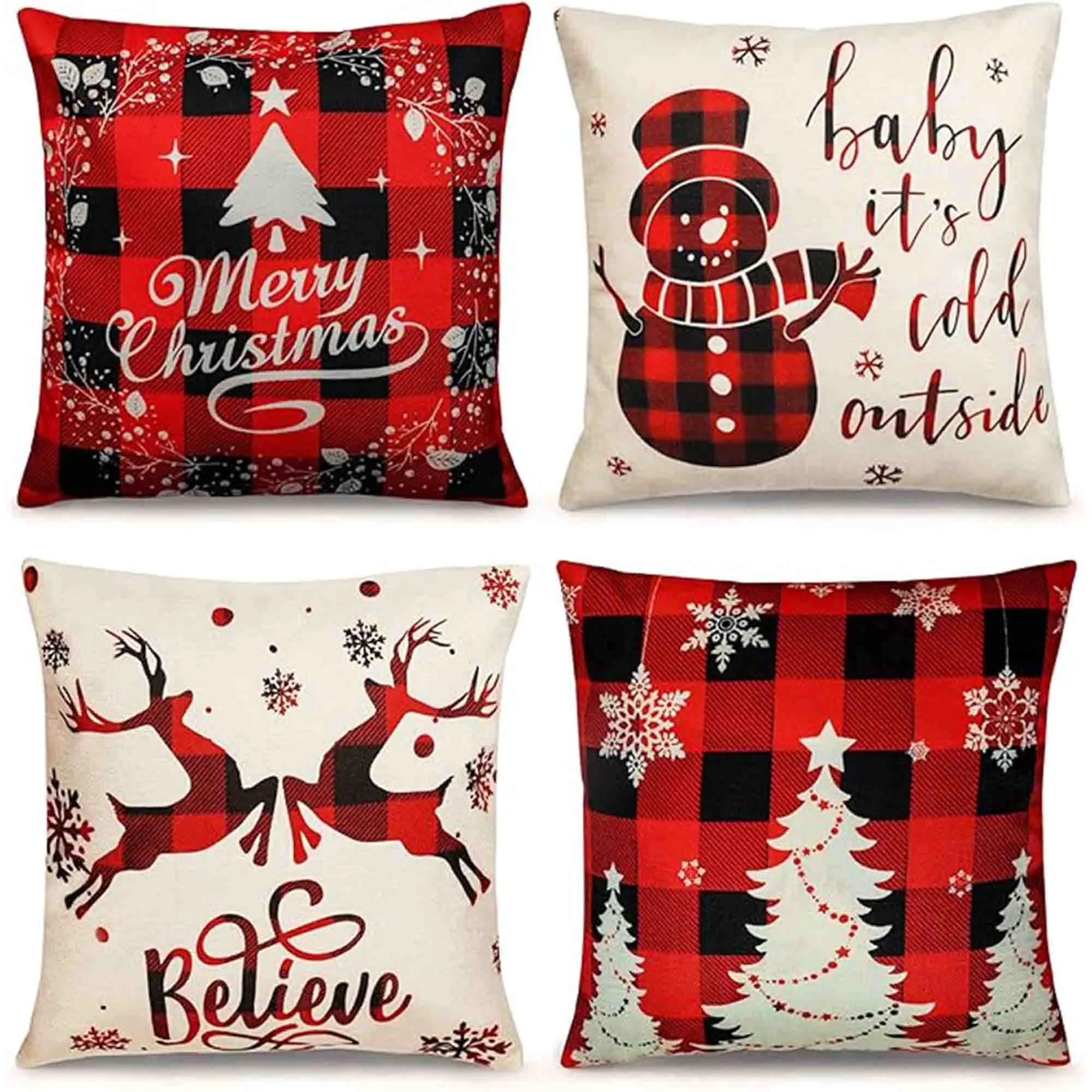 Christmas Pillow Covers Full Color