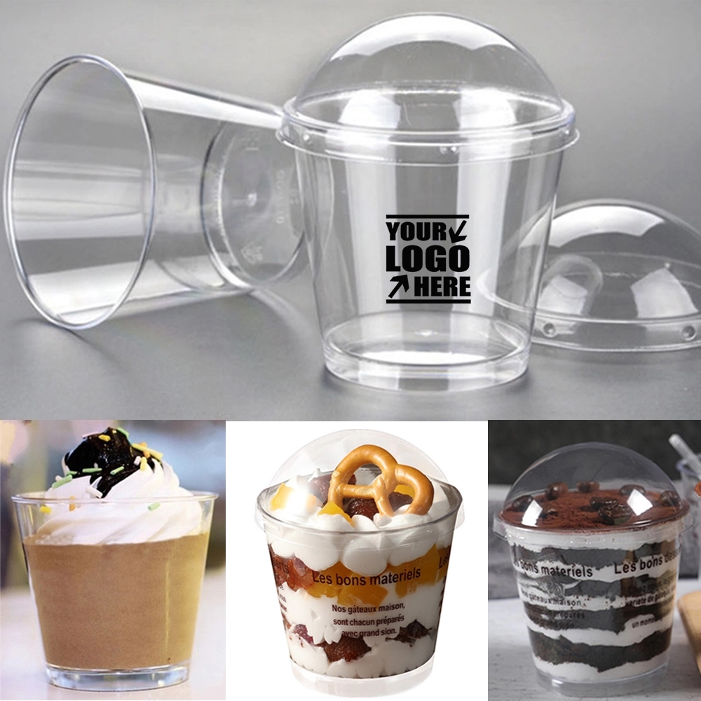 7Oz Plastic Dessert Cups With Lid 2