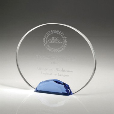 Jeweled Halo Crystal Trophy 2