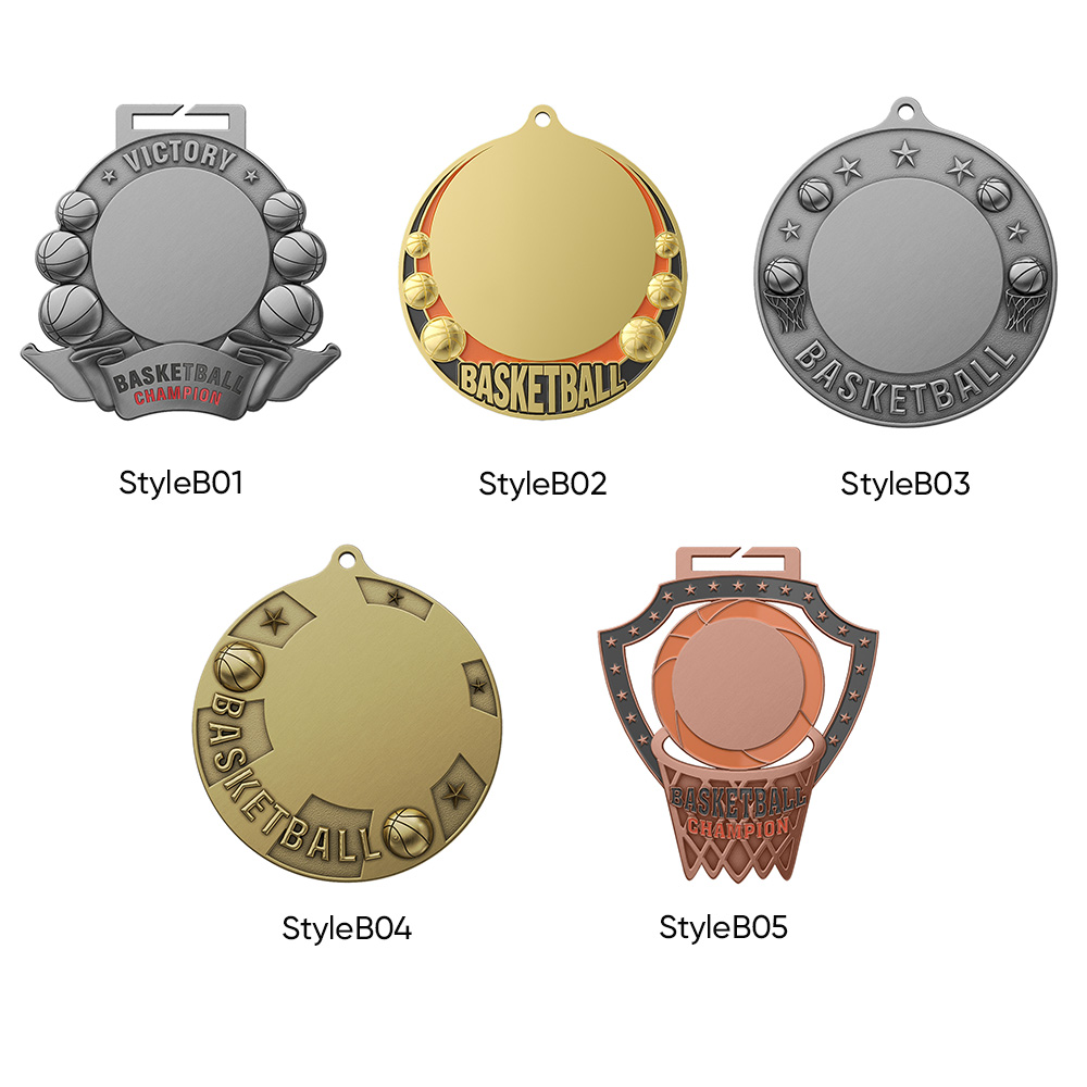 2" UV Printed Basketball Medals 2