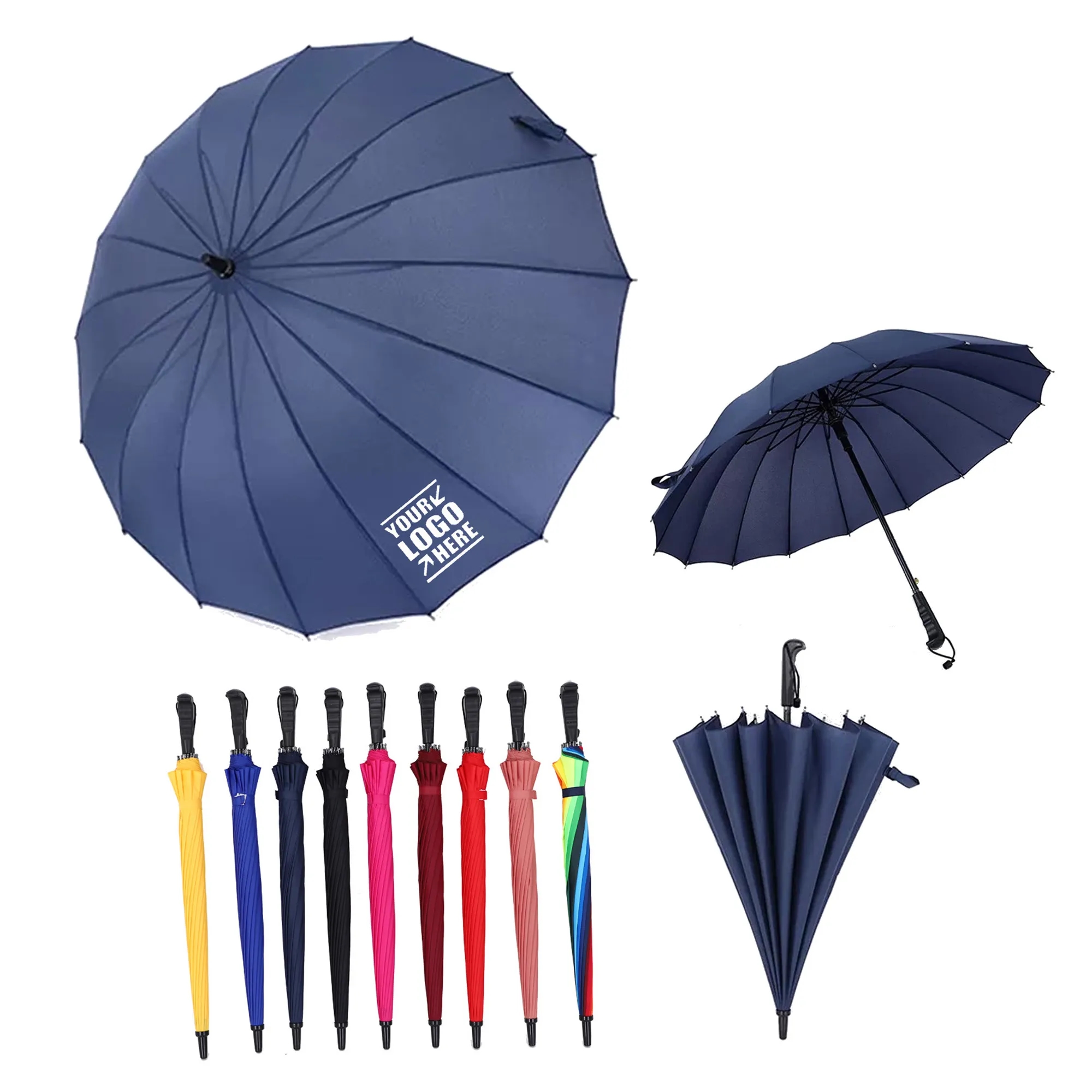 Premium 16 Panel Manual Golf Umbrella 2