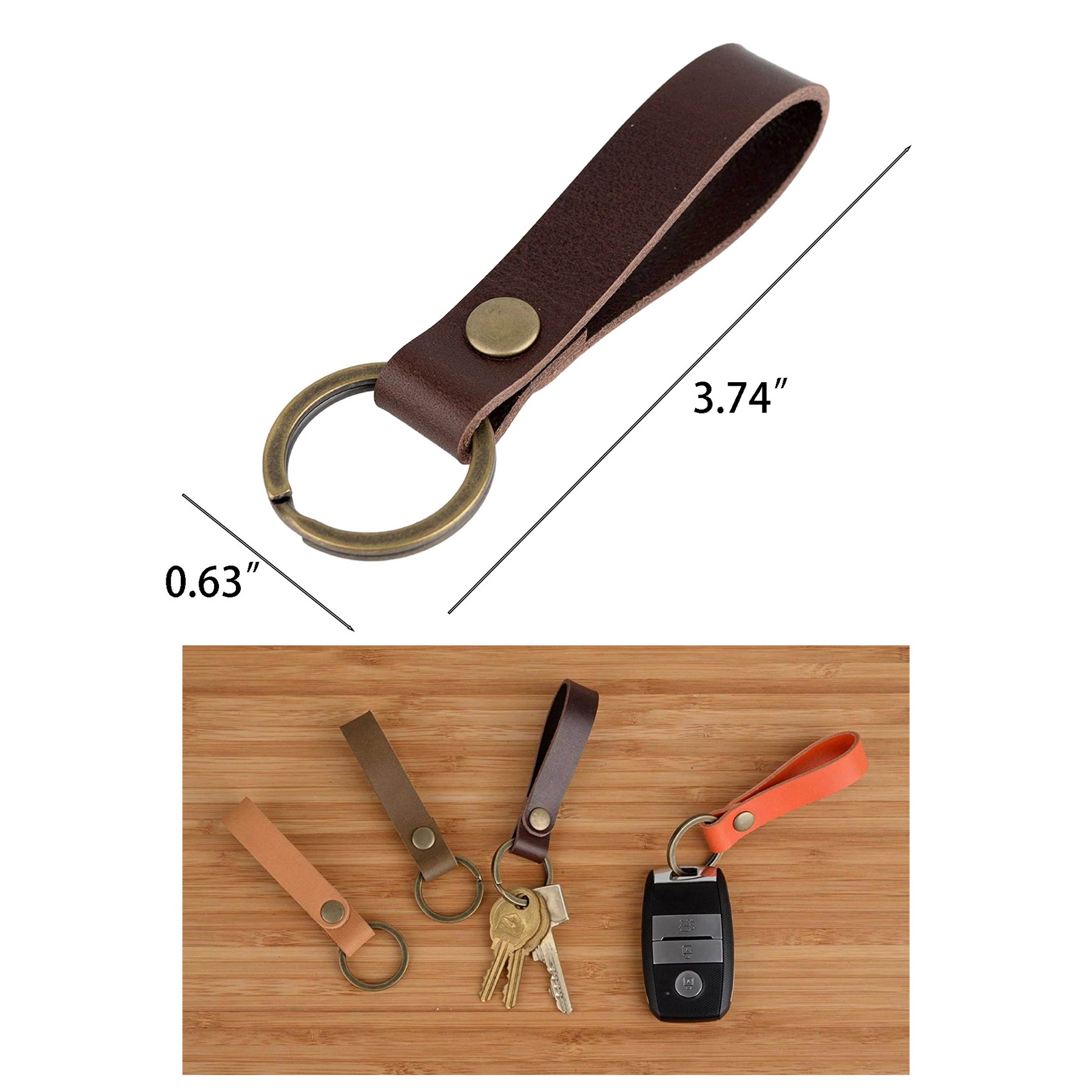 Creative Leather Car Keychain 2