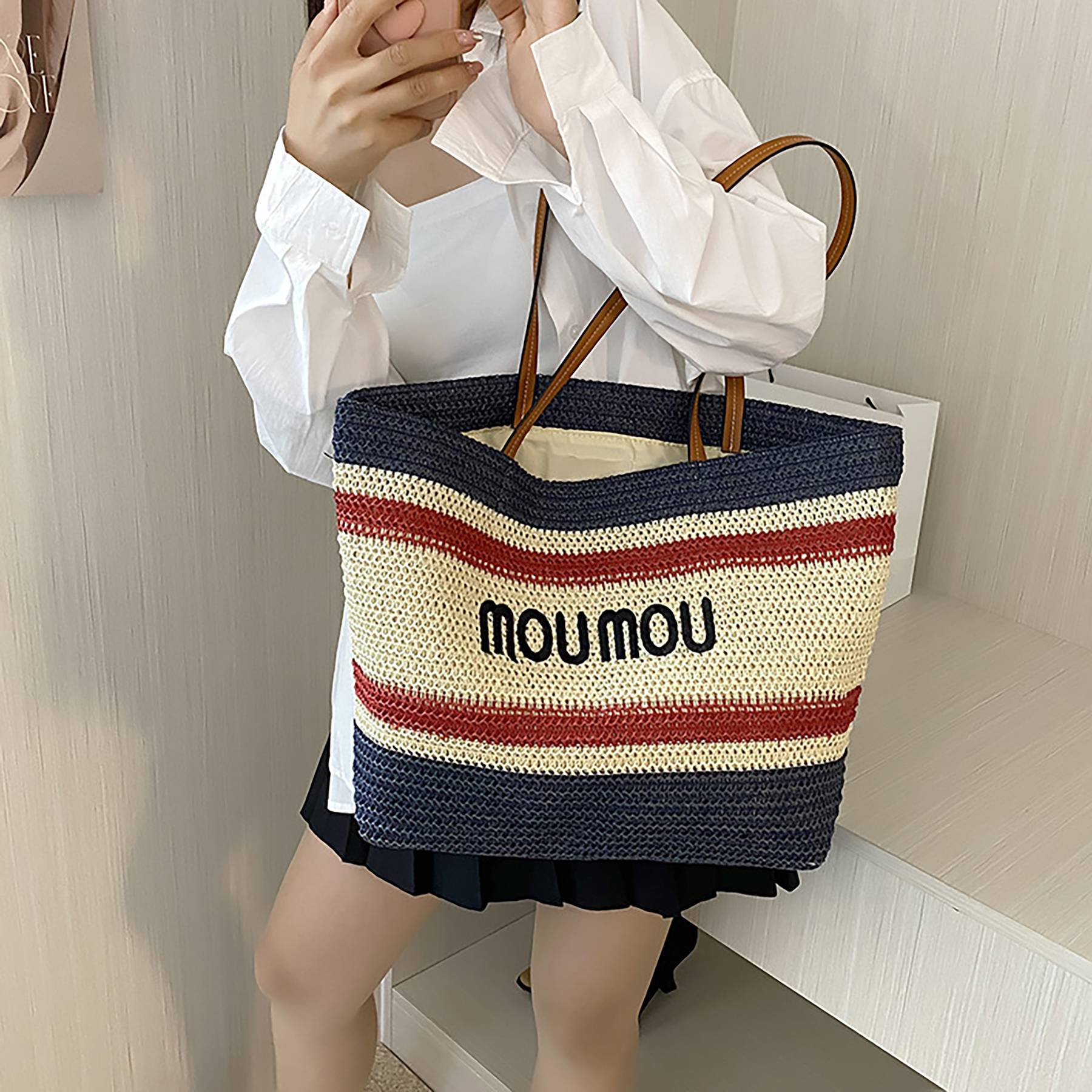 Eco-friendly weave Lady Versatile Tote Bag 2