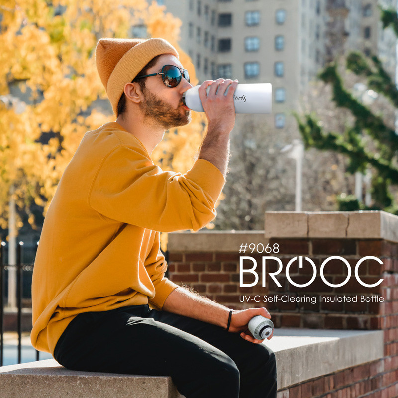 BROOC UV-C Self-Cleaning Insulated Bottle, custom water bottle with logo imprint 16