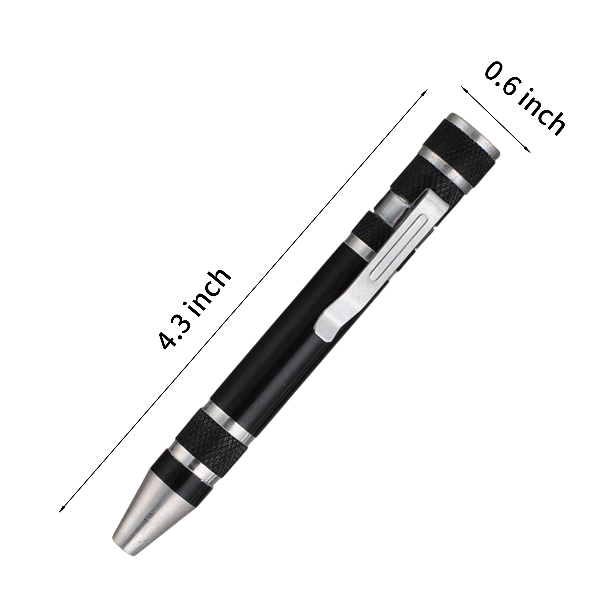 Aluminum Pen Style Multi Function 8" 1 Tool Kit 8