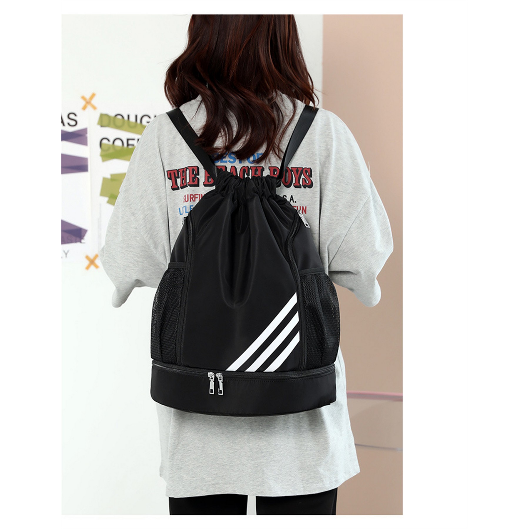 Dry And Wet Separation Drawstring Backpack 8