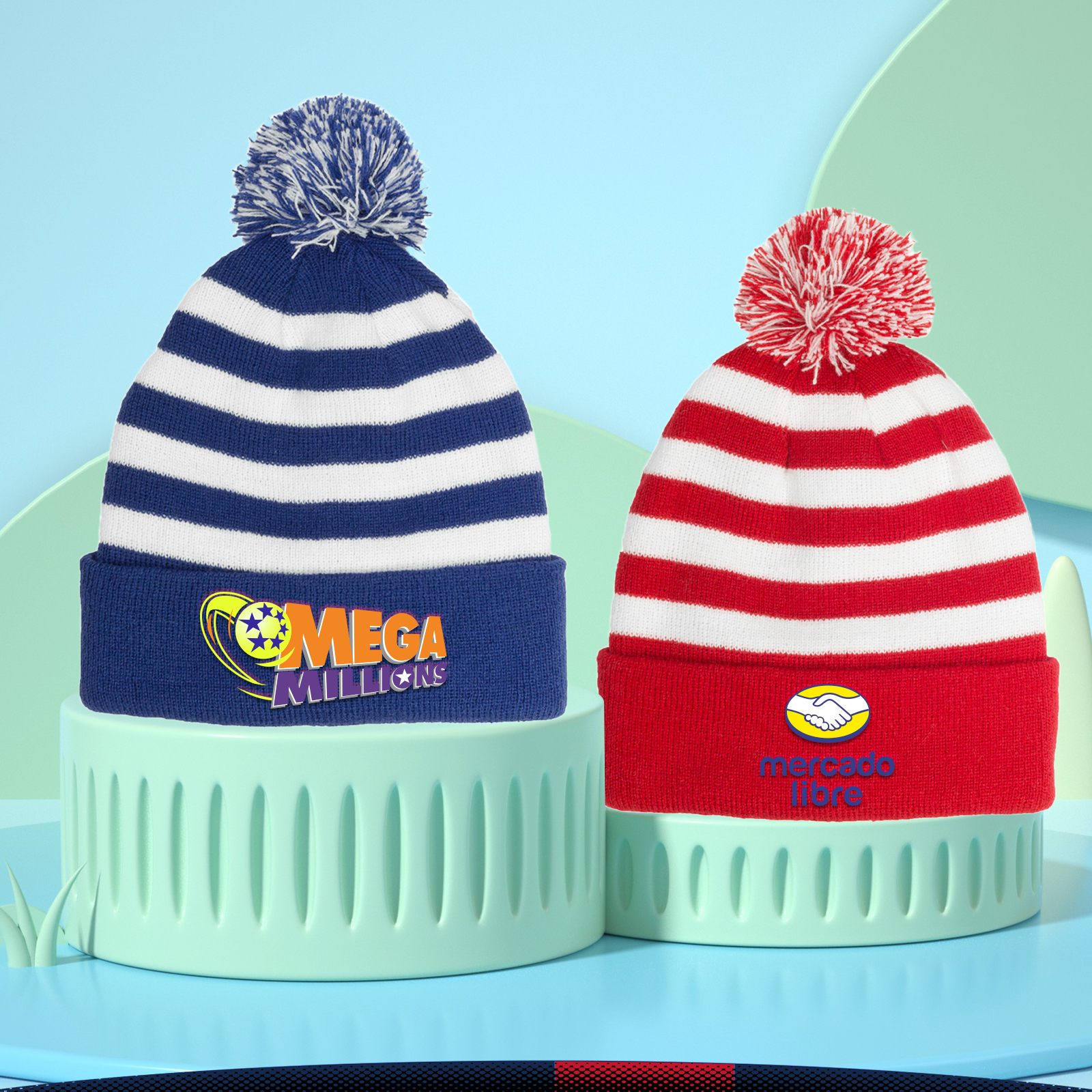 Knitted Two Tone Beanies 4