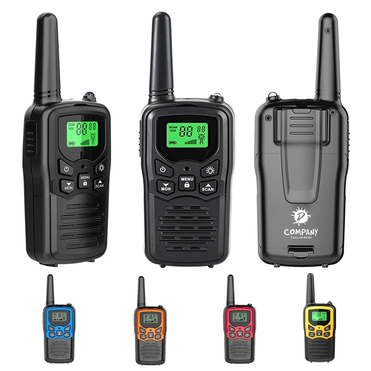 Custom Durable Rechargeable Walkie Talkies With Flashlight 3