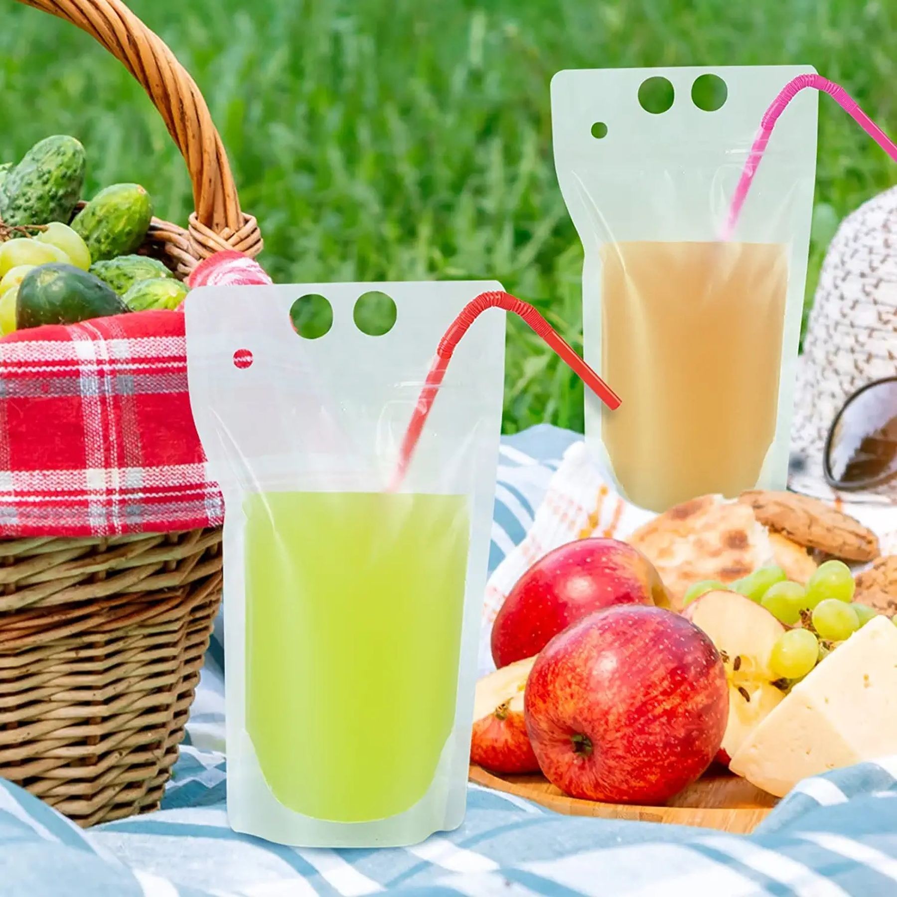Reusable Drink Pouches Clear Drink Bags 5