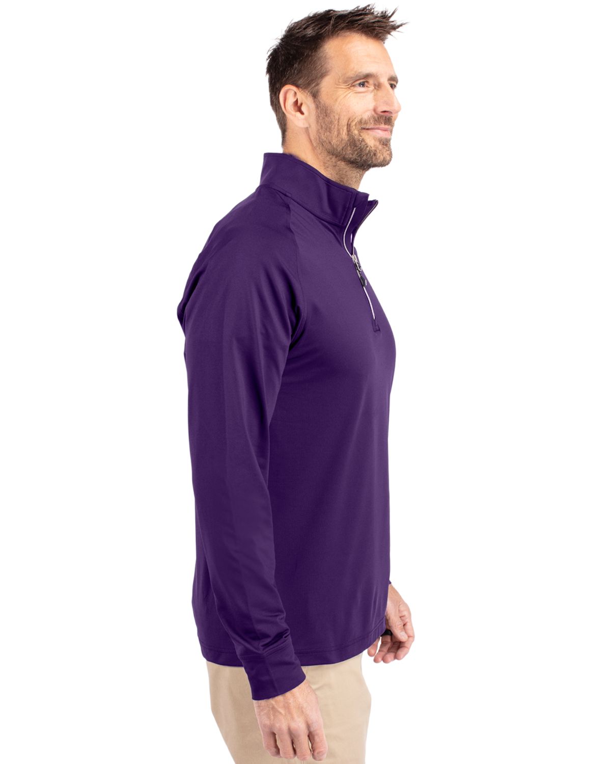 Cutter & Buck Adapt Recycled Soft Knit Stretch  Mens Quarter Zip Pullover 15