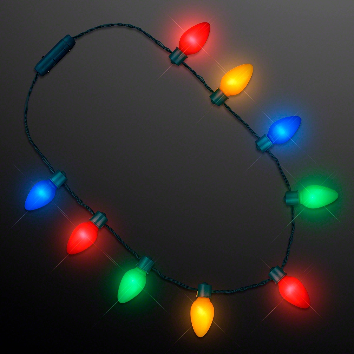 9 Lights Christmas Bulb Necklace 3