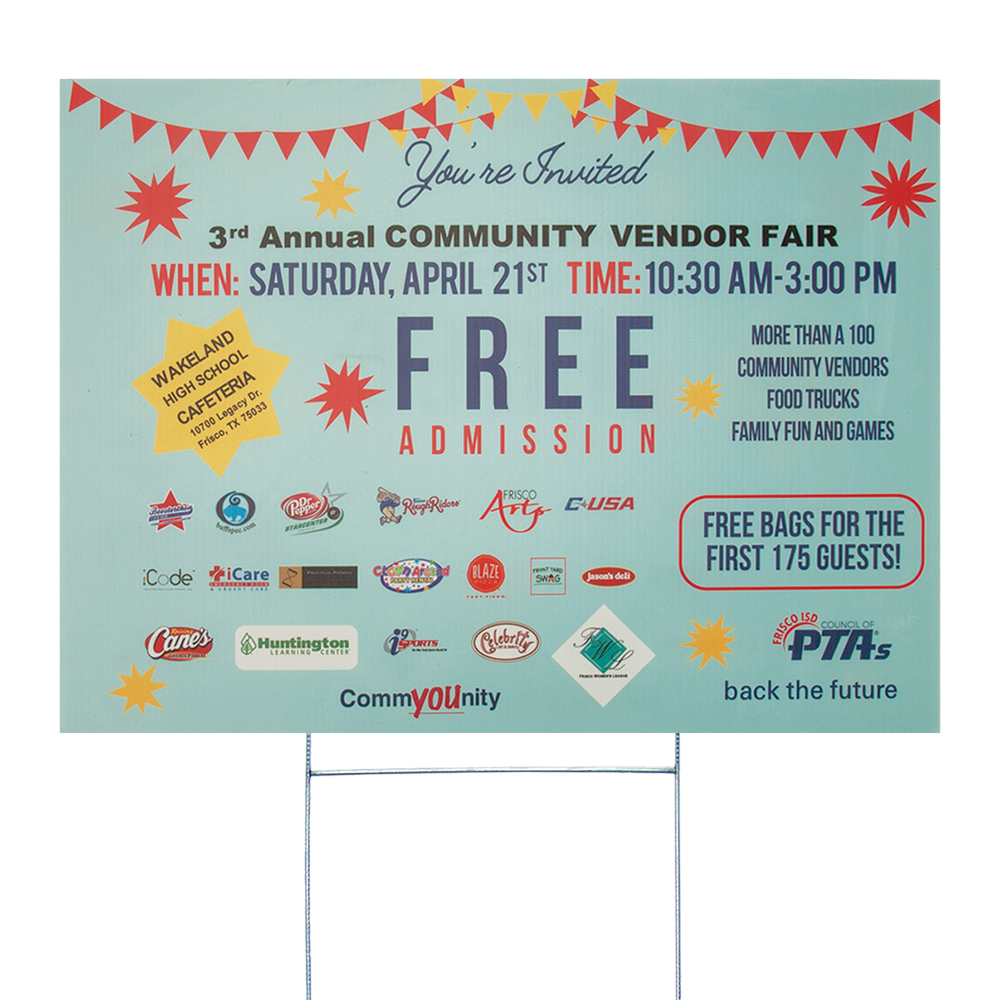 18" x 24" Yard Signs - Digital Full Color Imprint 5