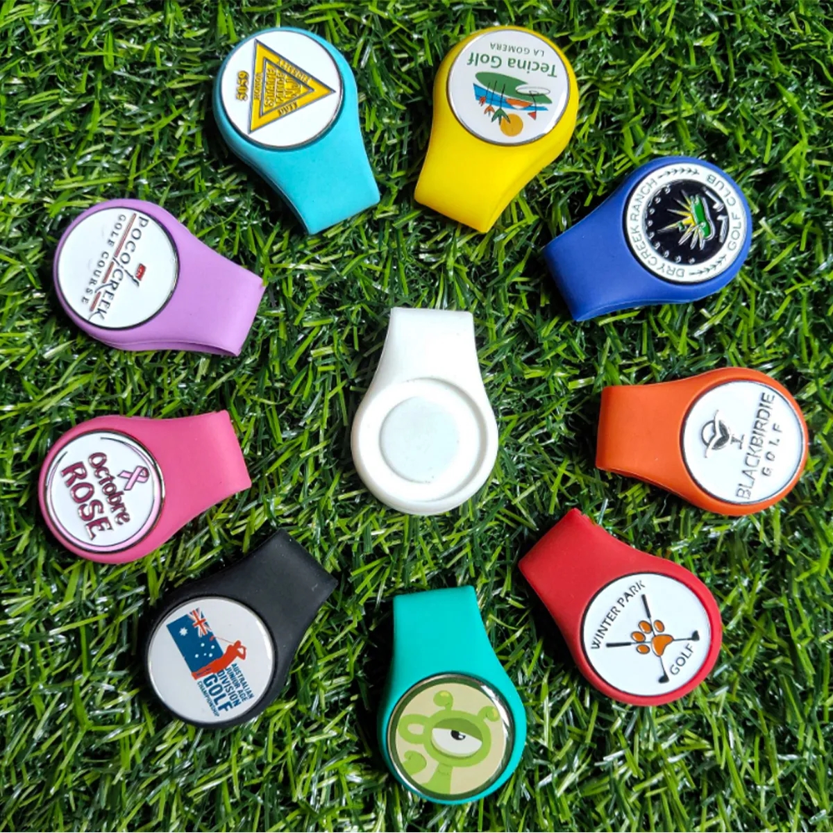 Personalized Golf Ball Marker with Silicone Hat Clip 4