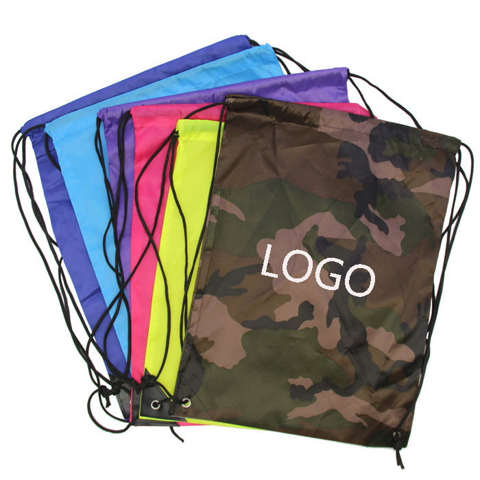 210D Polyester Drawstring Cinch Backpack--11.4"X14" 3