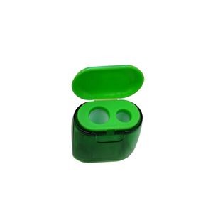 Dual Hole Translucent Plastic Sharpener With Steel Blade 17