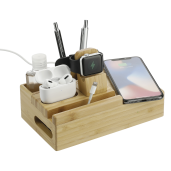 Bamboo Fast Wirelsss Charging Dock Station 3