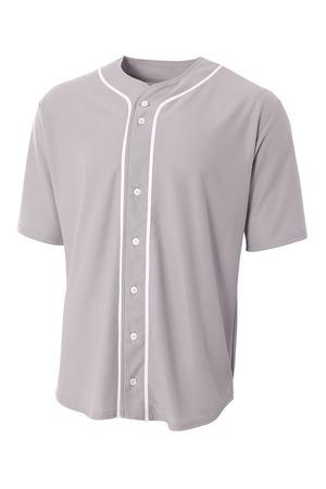 A4 Short Sleeve Full-Button Baseball Top A4N4184 14