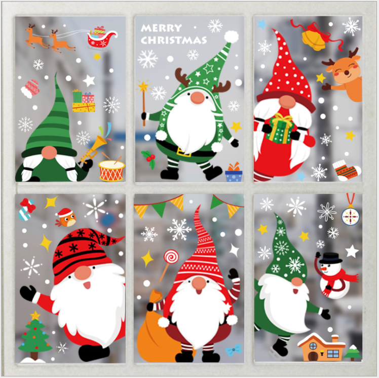 DIY Snowman christmas window decoration sticker 11