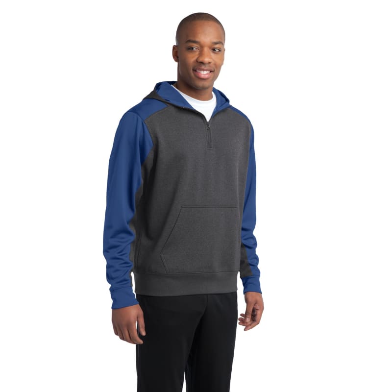Sport-Tek Tech Fleece Colorblock 1/4-Zip Hooded Sweatshirt. 28