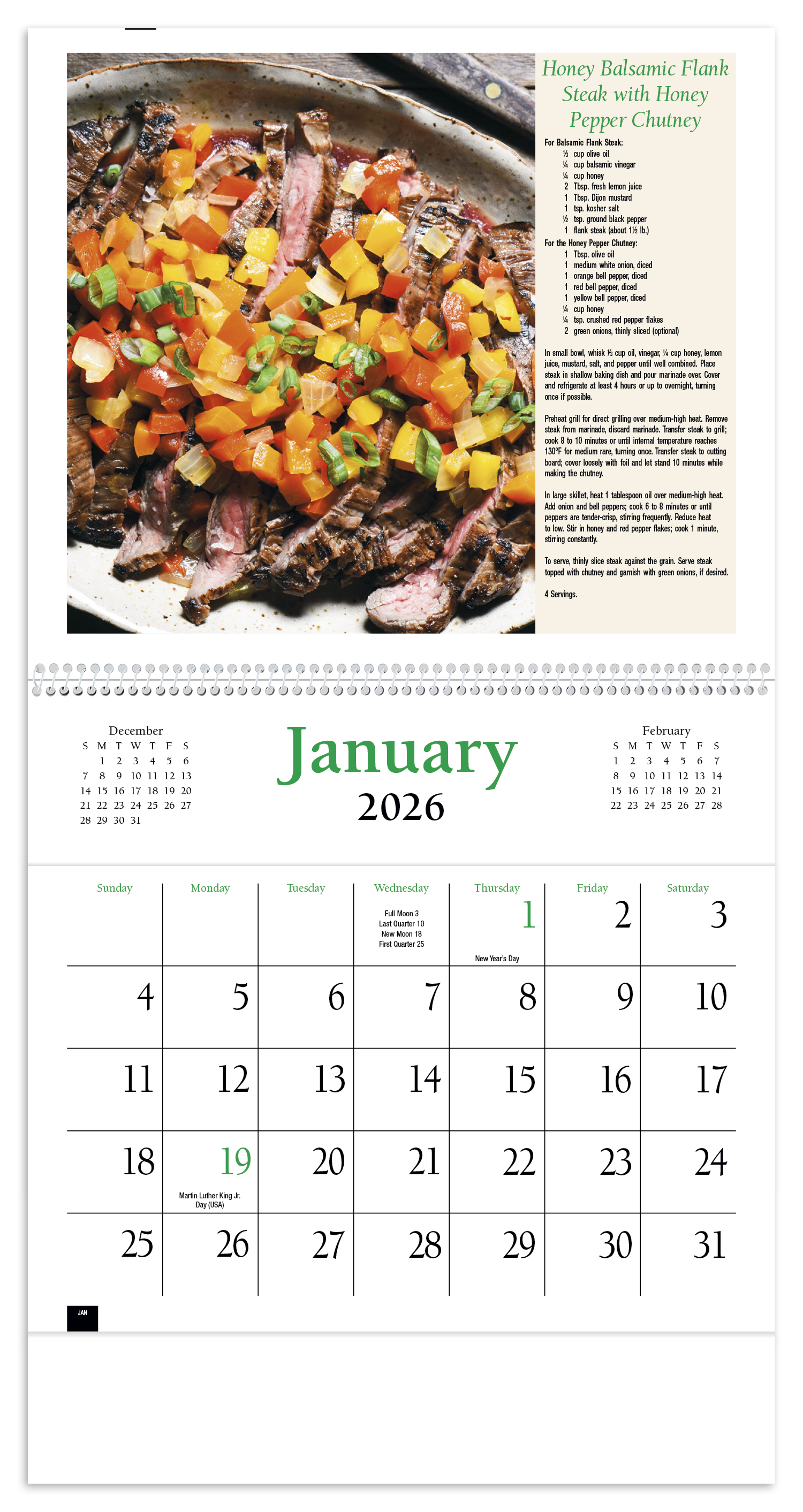 HotLine® Products Recipe Pocket Calendar 18