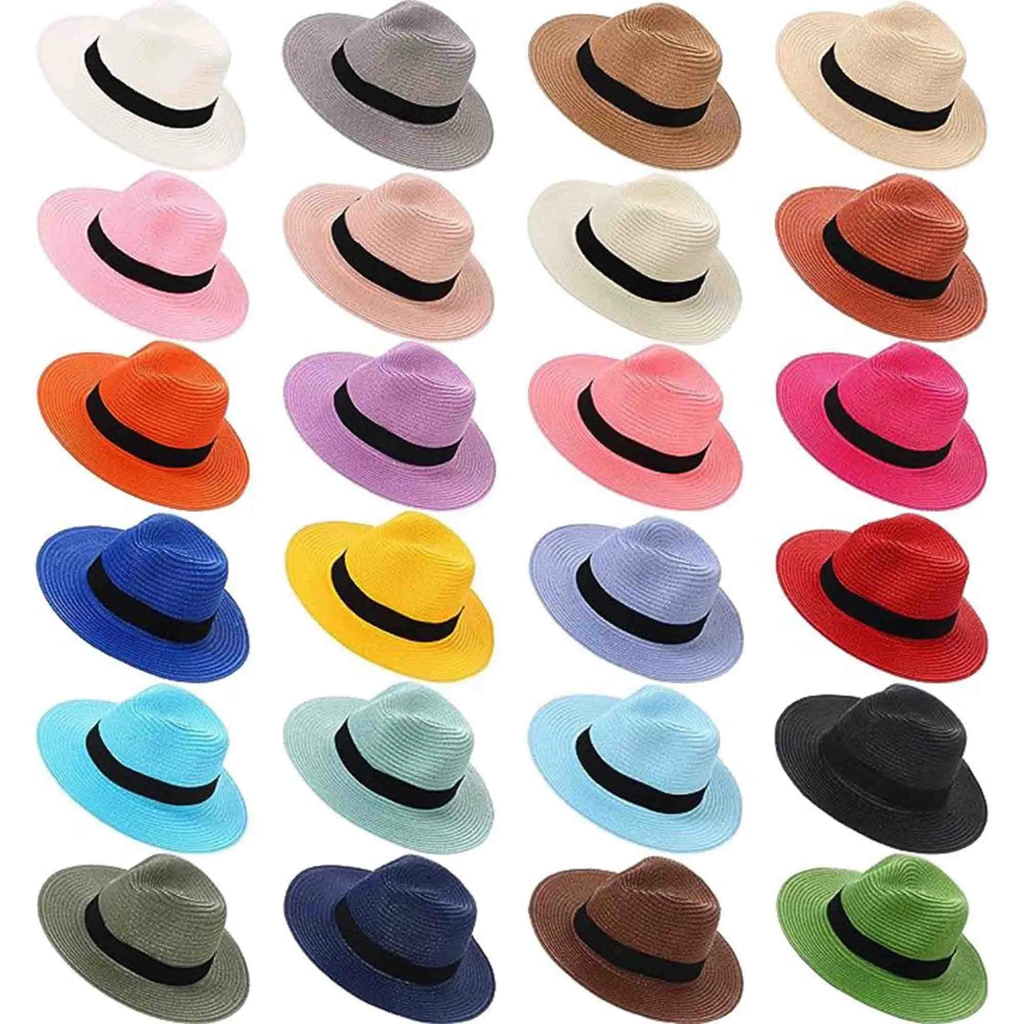 Wide Brim Straw Beach Hat