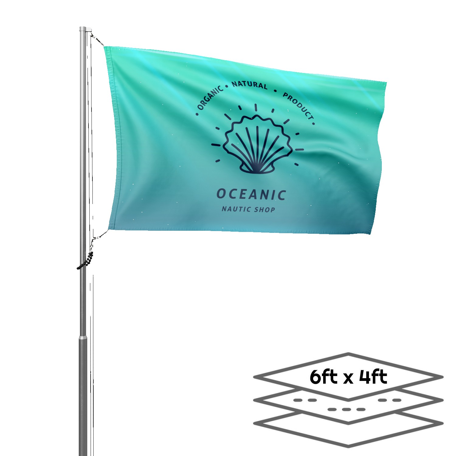 Double-Sided Dye Sublimation 3-Layer 6ft x 4ft Flag 2