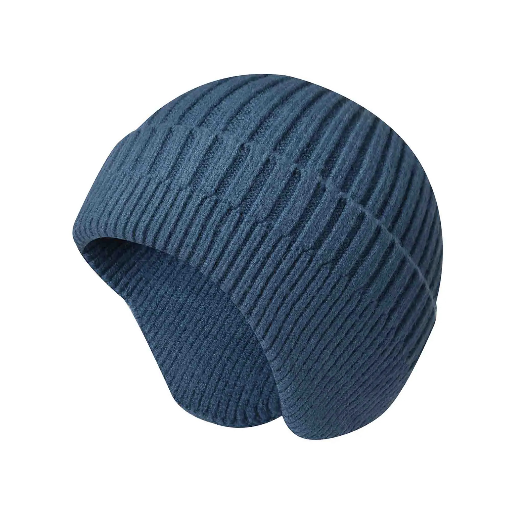 Winter Knitted Hat Slouchy Knit Beanie with Earflaps 2