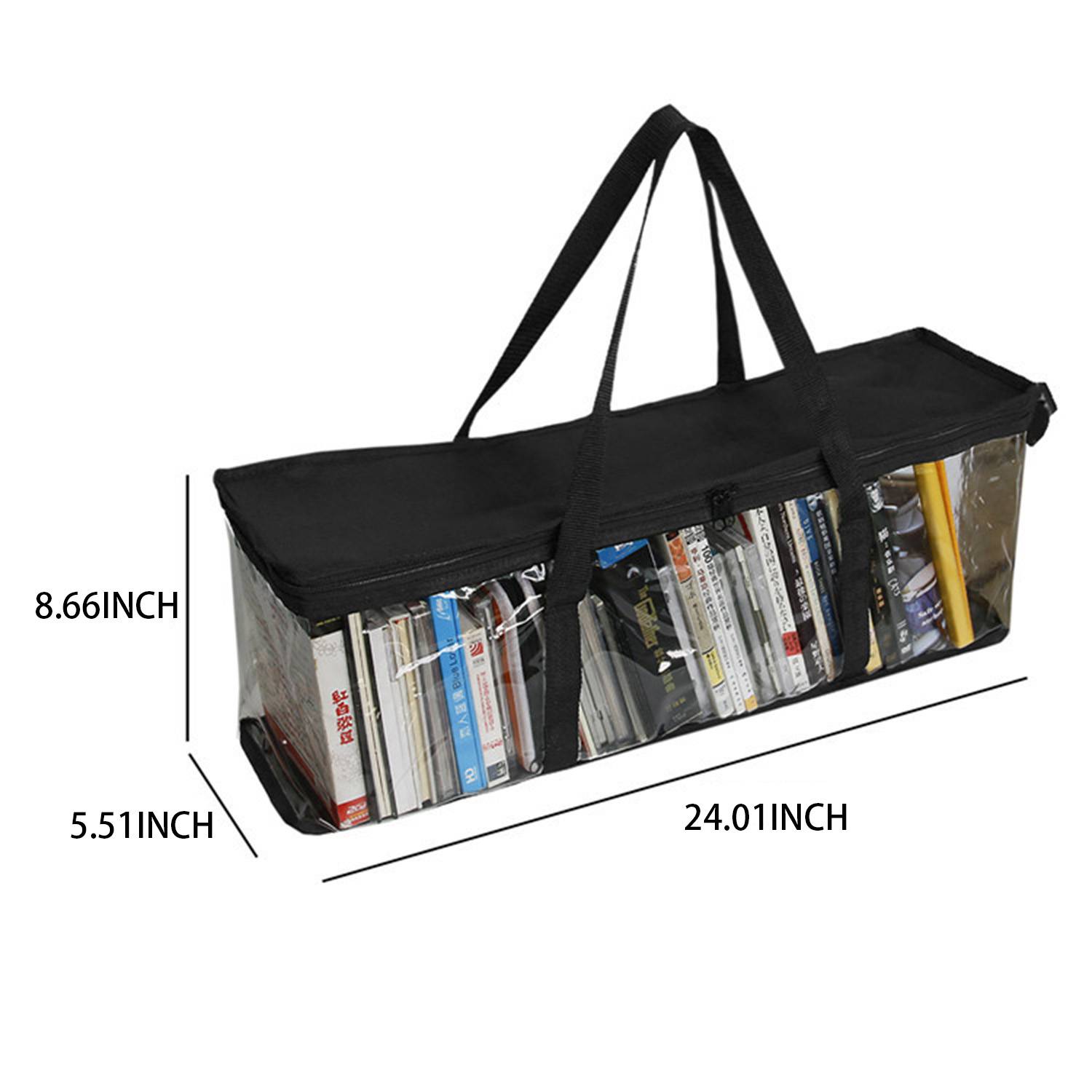 PVC Transparent Large Capacity Book Carrying Tote Bag 2