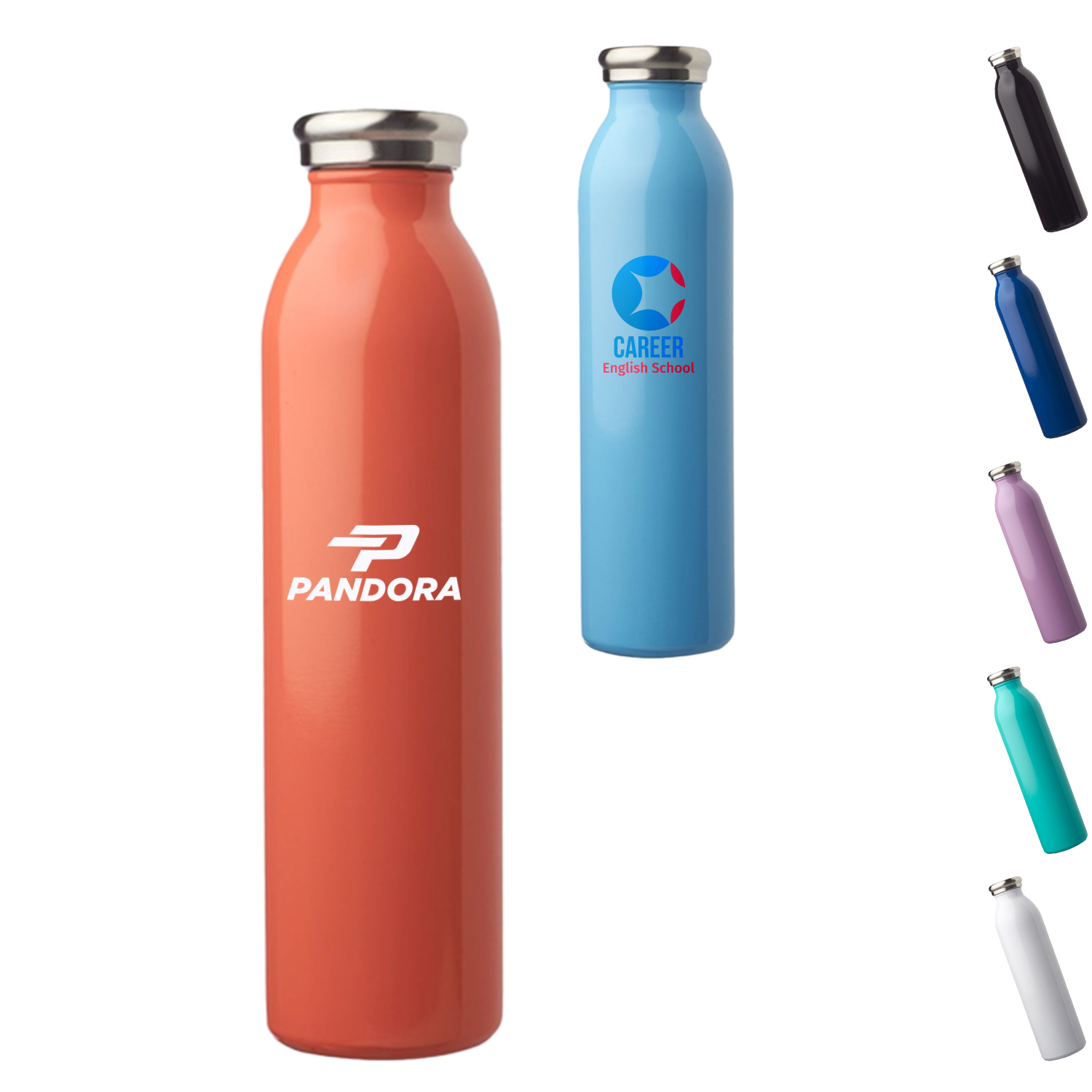 20 oz. Pop Color Stainless Steel Water Bottles, custom water bottle with logo imprint 2