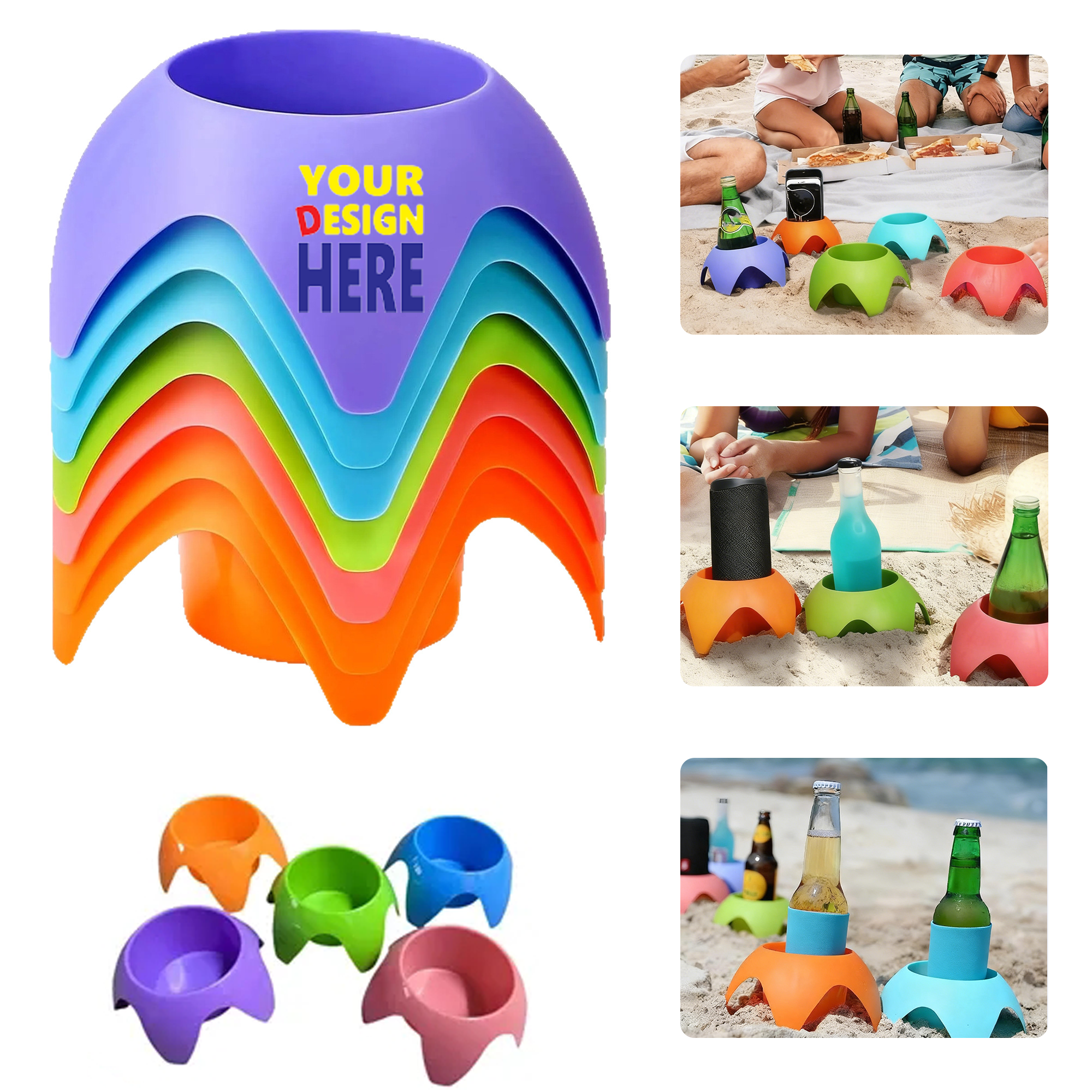 Beach Beverage Tray Outdoor Drink Rack 2
