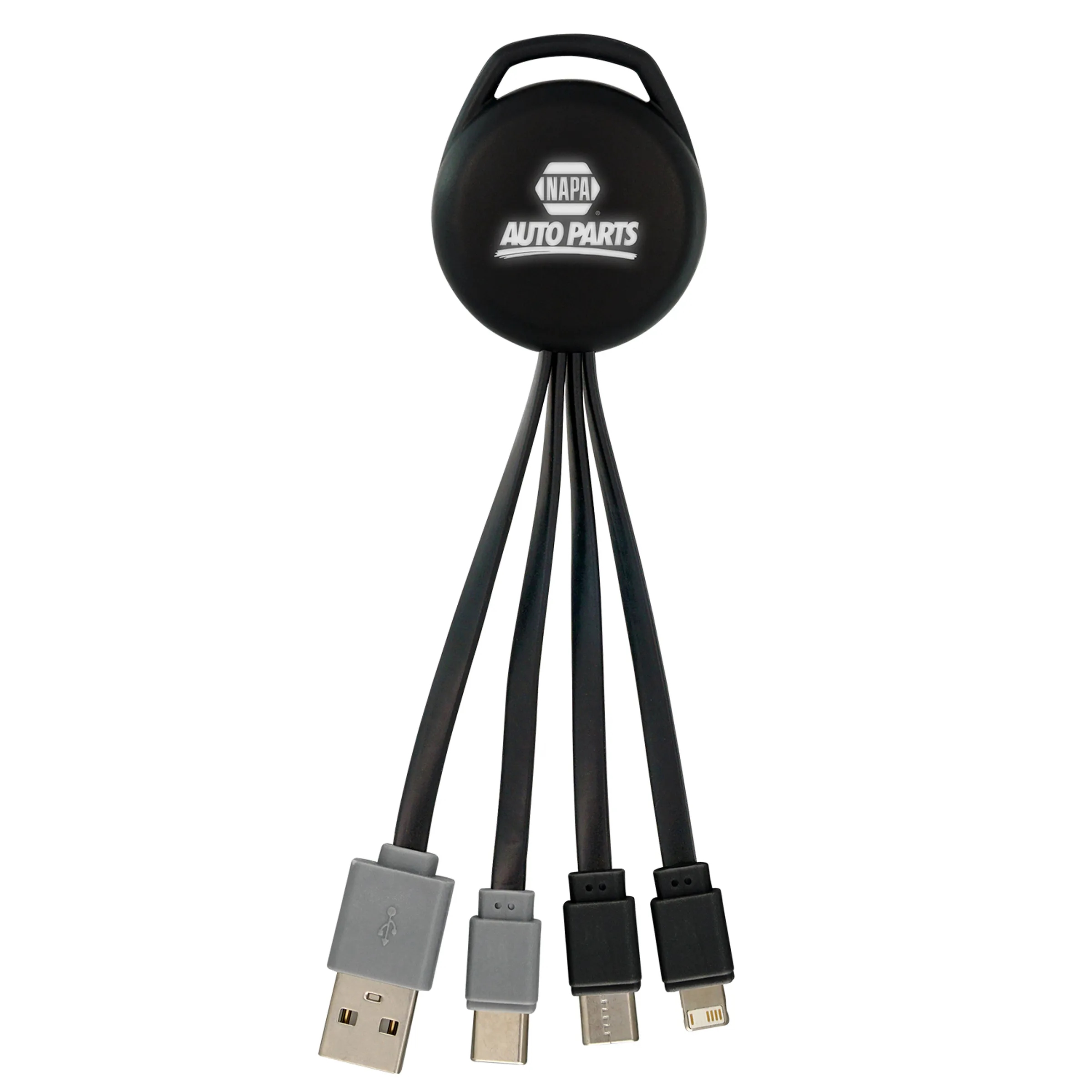 COLOR LIGHT UP VIVID DUAL INPUT 3-IN-1 CHARGING CABLE 3