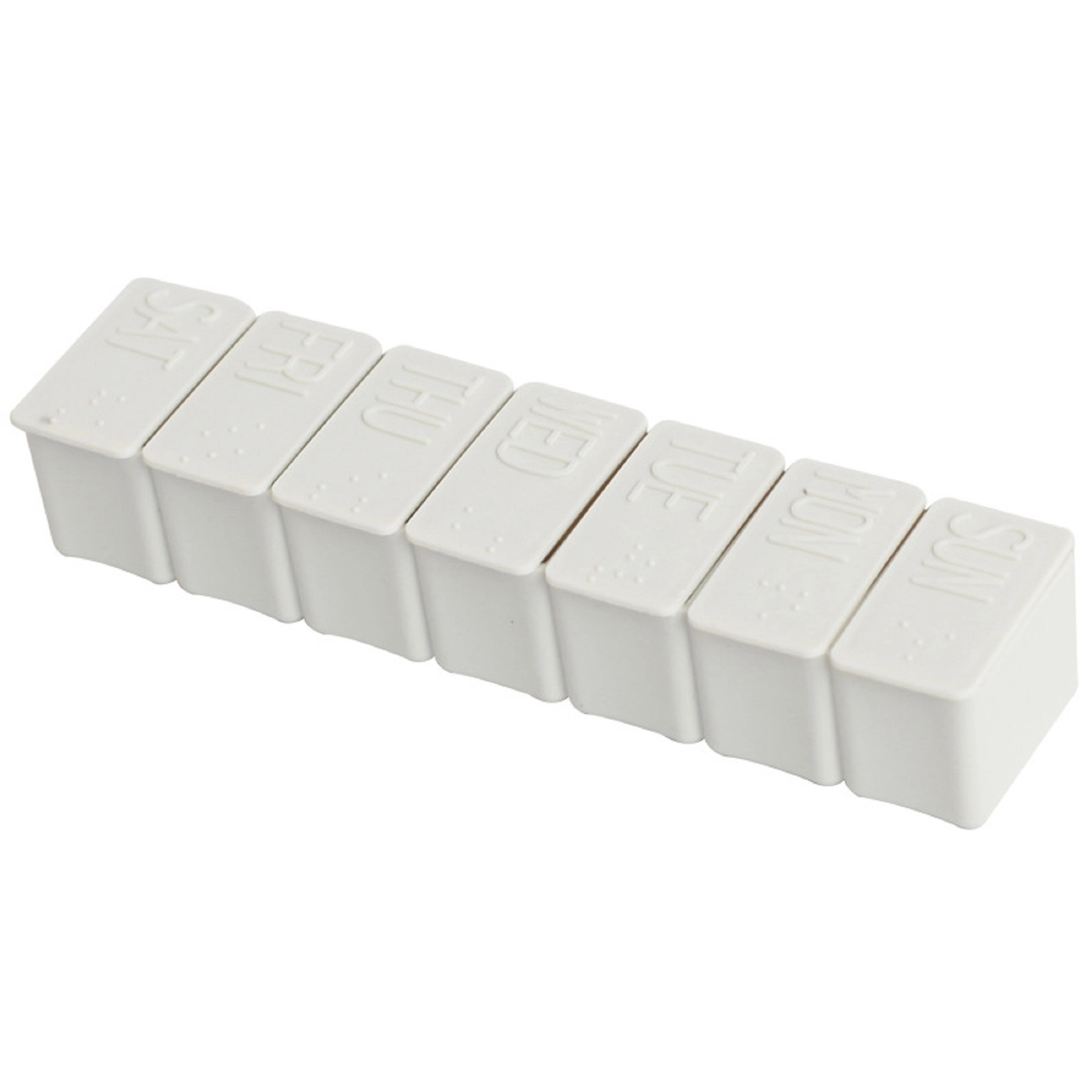 7 Compartment Travel Pill Storage Case with Braille 6
