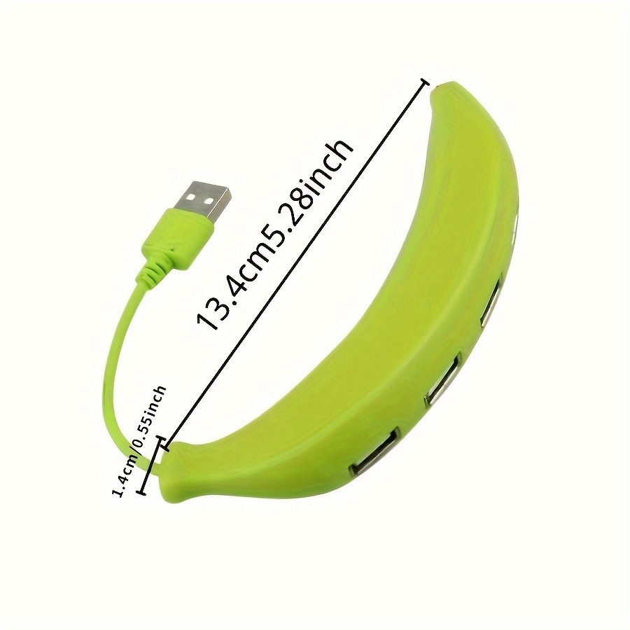 Banana Shape Usb 2.0 Hub Splitter 4 Port Adapter 3
