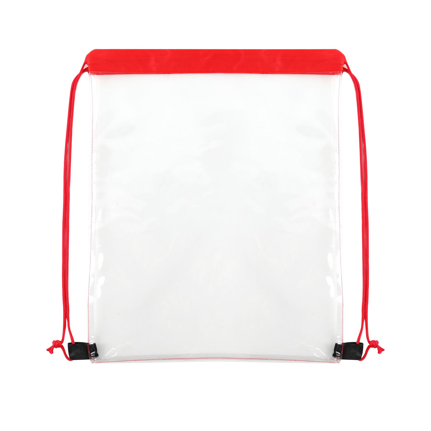 Large Clear Water-Resistant Stadium Drawstring Backpack 18