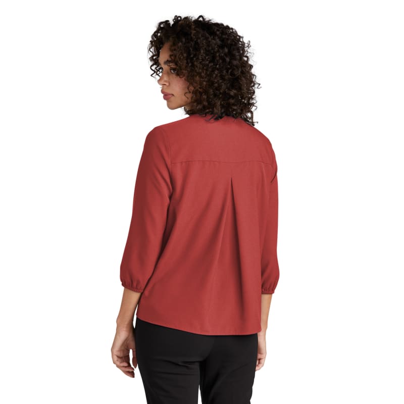 MERCER+METTLE Women's Stretch Crepe 3/4-Sleeve Blouse 40