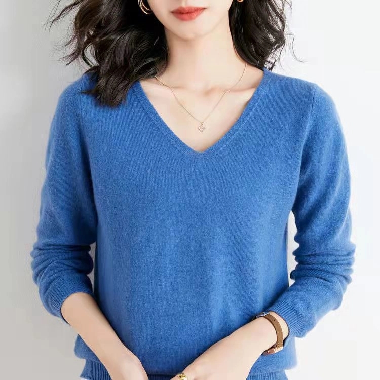Ladies' V-Neck Sweater 8