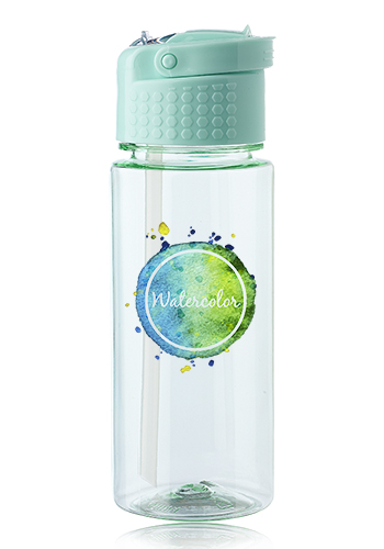 17 oz. Transparent Plastic Water Bottle with Carrying Handle 15