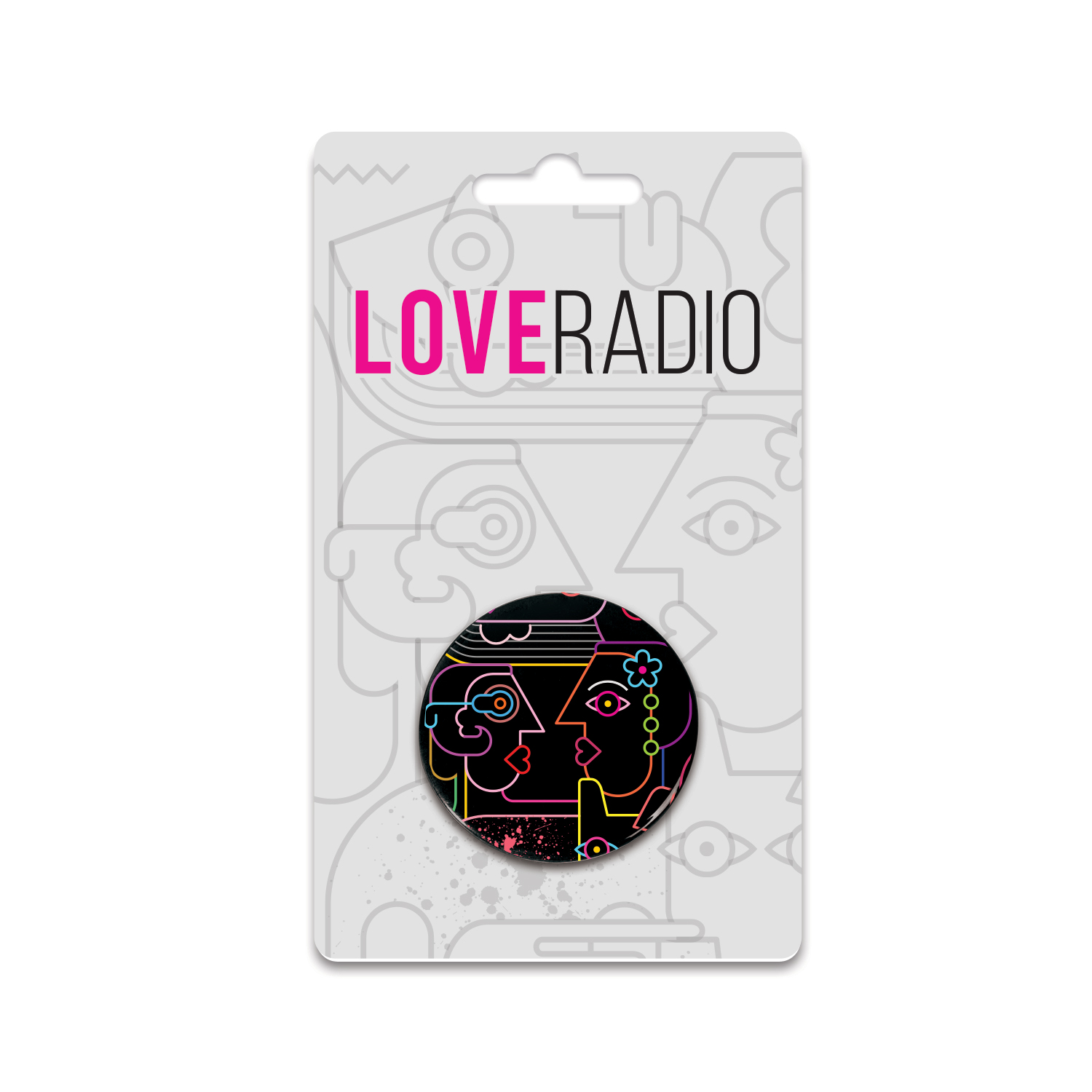 One 1.5" Pin-Back Button on Backing Card 1