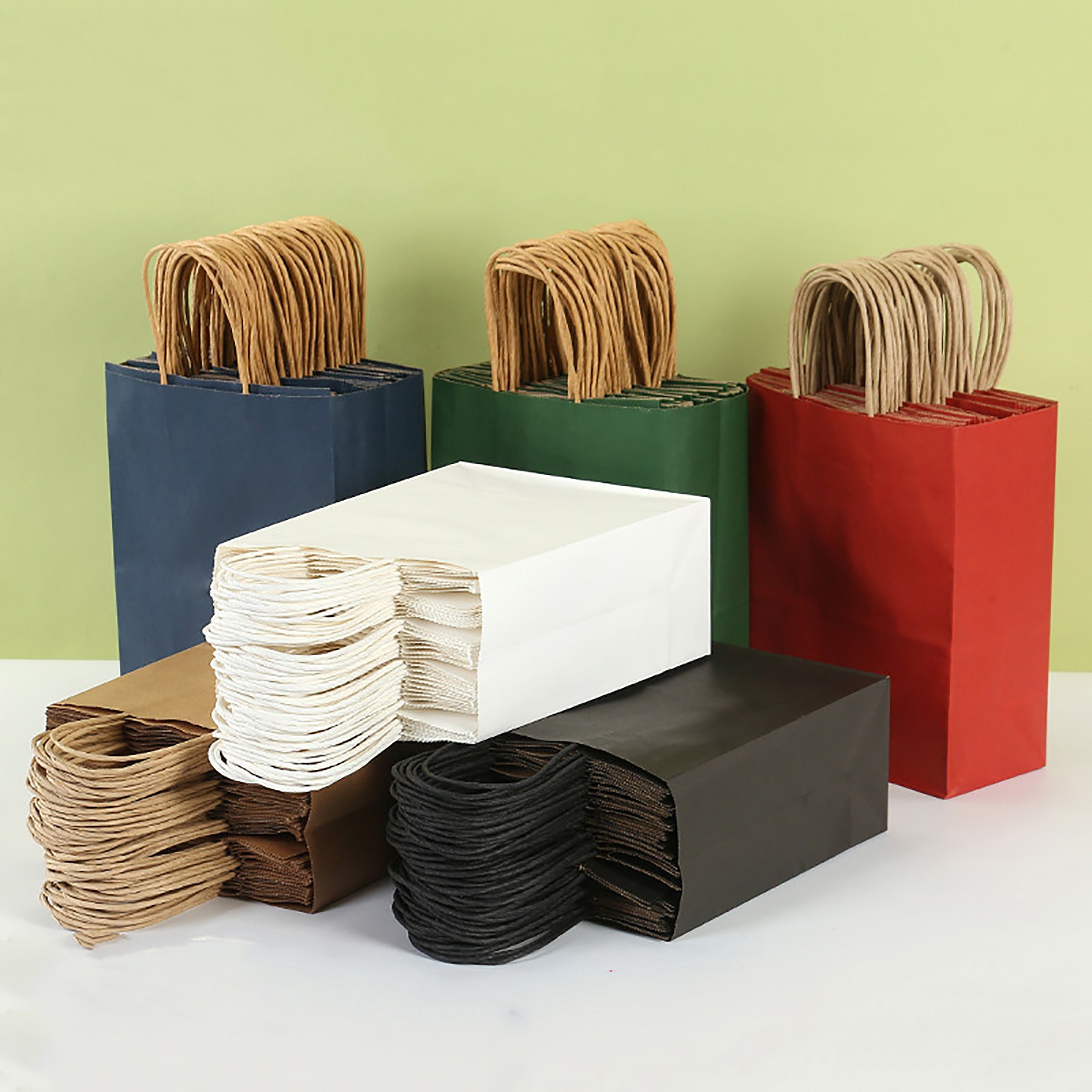 Kraft Paper Gift Bags For Business Shopping Storage 4
