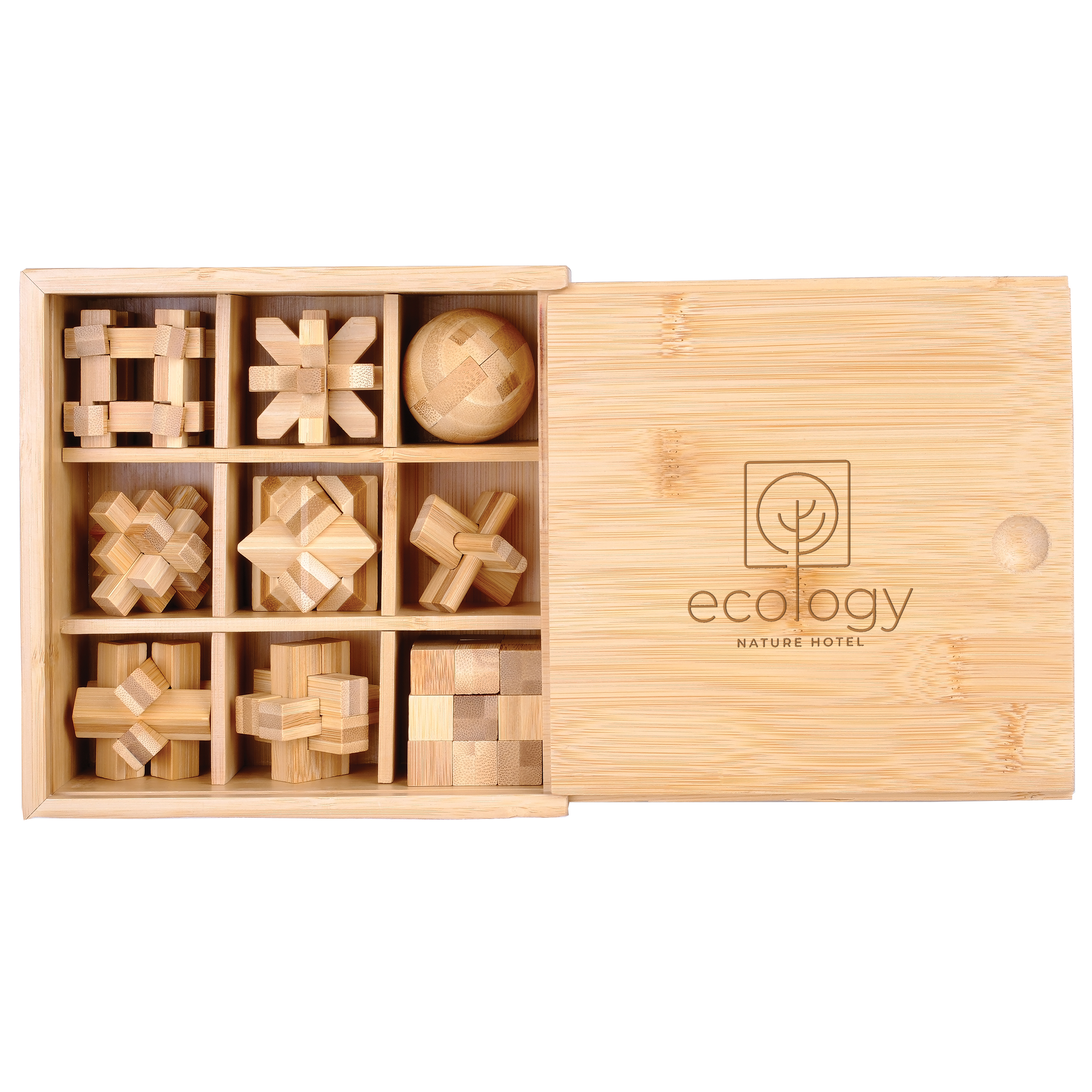 Bamboo Brainteaser Puzzle Set