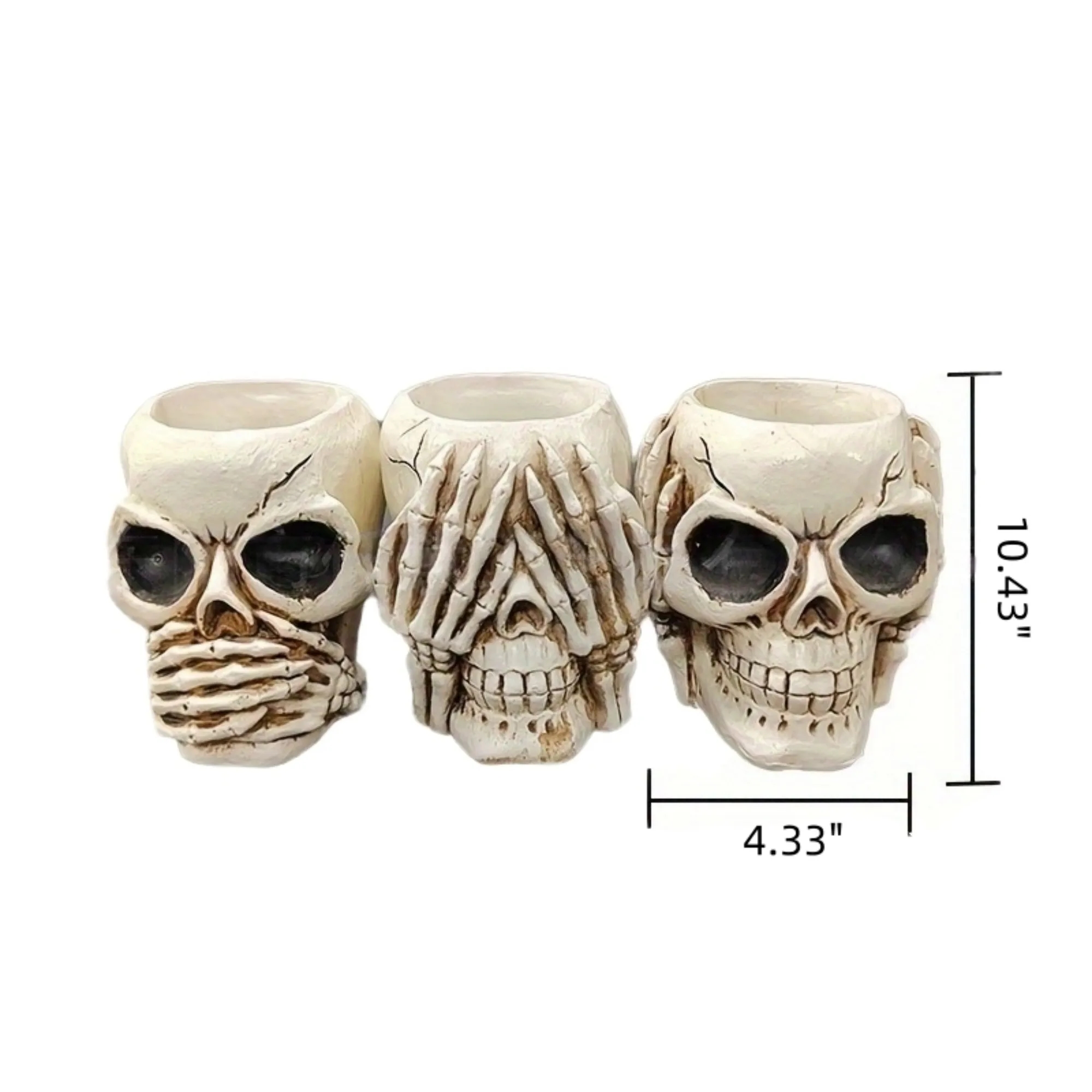 Skull Halloween Planter Flowerpot 4
