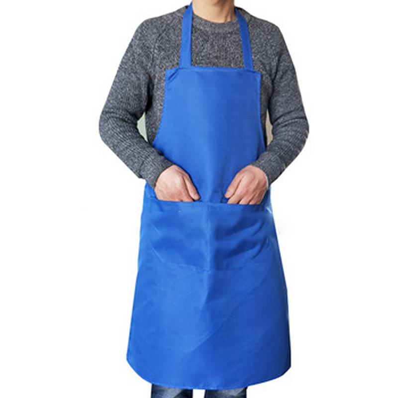 Pure Color Household Cleaning Sleeveless Apron 6
