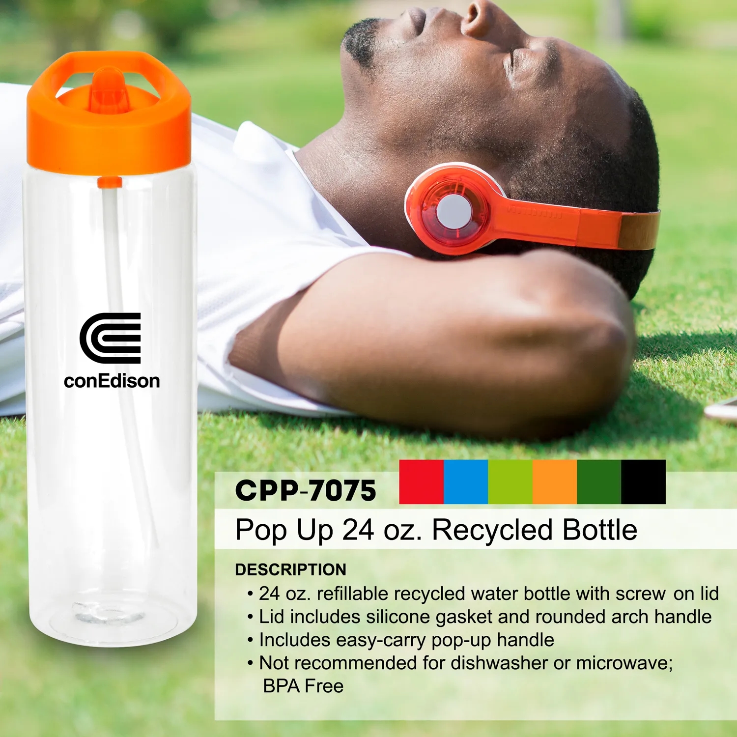 Pop Up 24 oz. Recycled Bottle 6