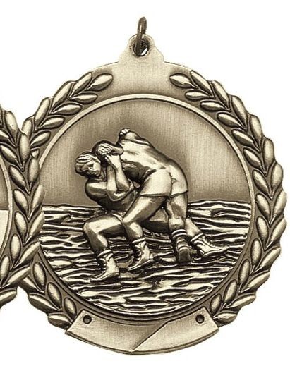 Wrestling Die Cast Medal, 2 3/4" 1