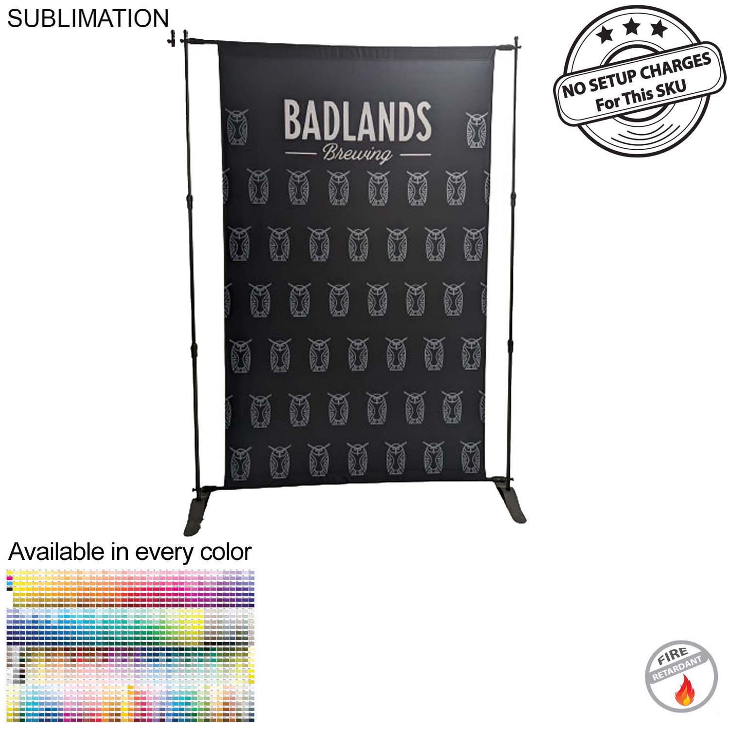 5' Exhibitor Expanding Display Kit, Media Wall, Backdrop, with Full Color Graphics, NO SETUP CHARGE