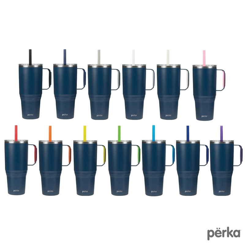 Perka® Portofino 36 oz. Double Wall Recycled Stainless Steel Travel Mug 79